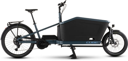 CUBE Cargo Hybrid 800 E-Lastenrad 2027 in storm und reflex, Seitenansicht