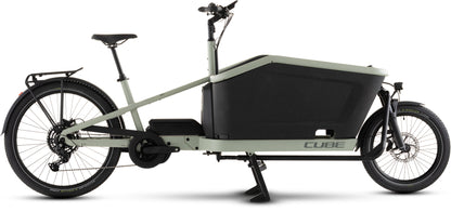 CUBE Cargo Hybrid 800 E-Lastenrad 2027 in pea und reflex, Seitenansicht