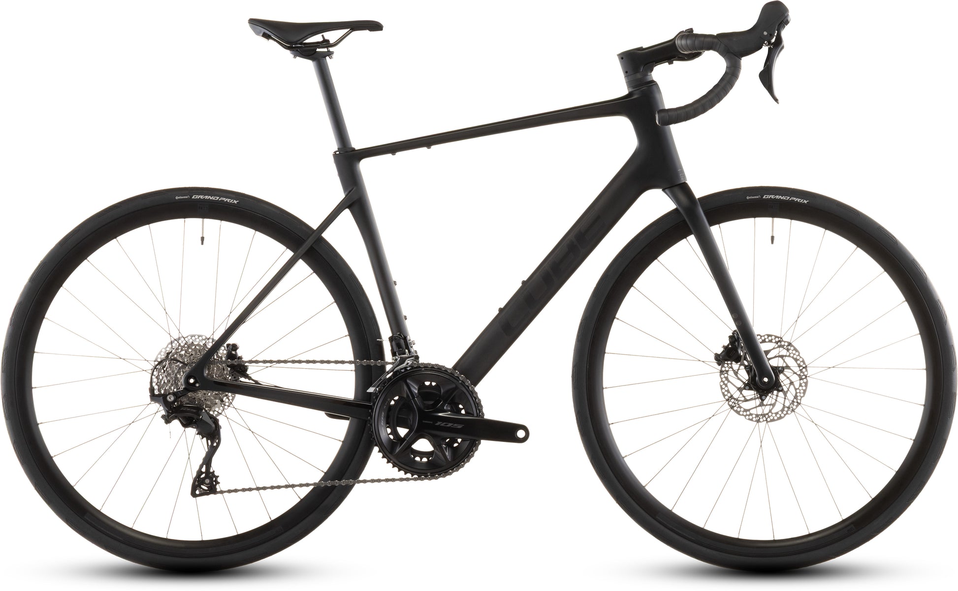 Produktbild: Cube Attain C:62 Race blackline, Seitenansicht (weißer Hintergrund)