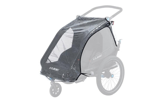 CUBE Regenschutz für Kinder Fahrradanhänger Double