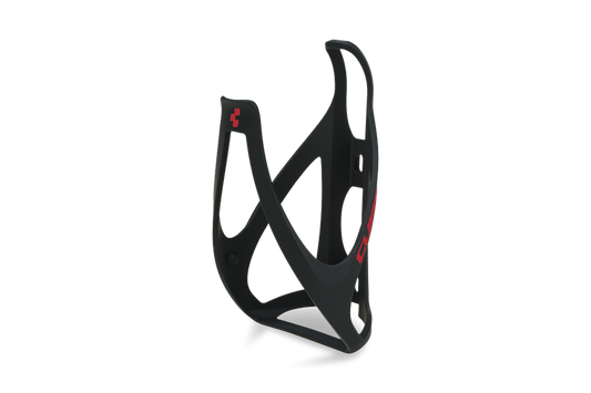 CUBE Flaschenhalter HPP matt black´n´red