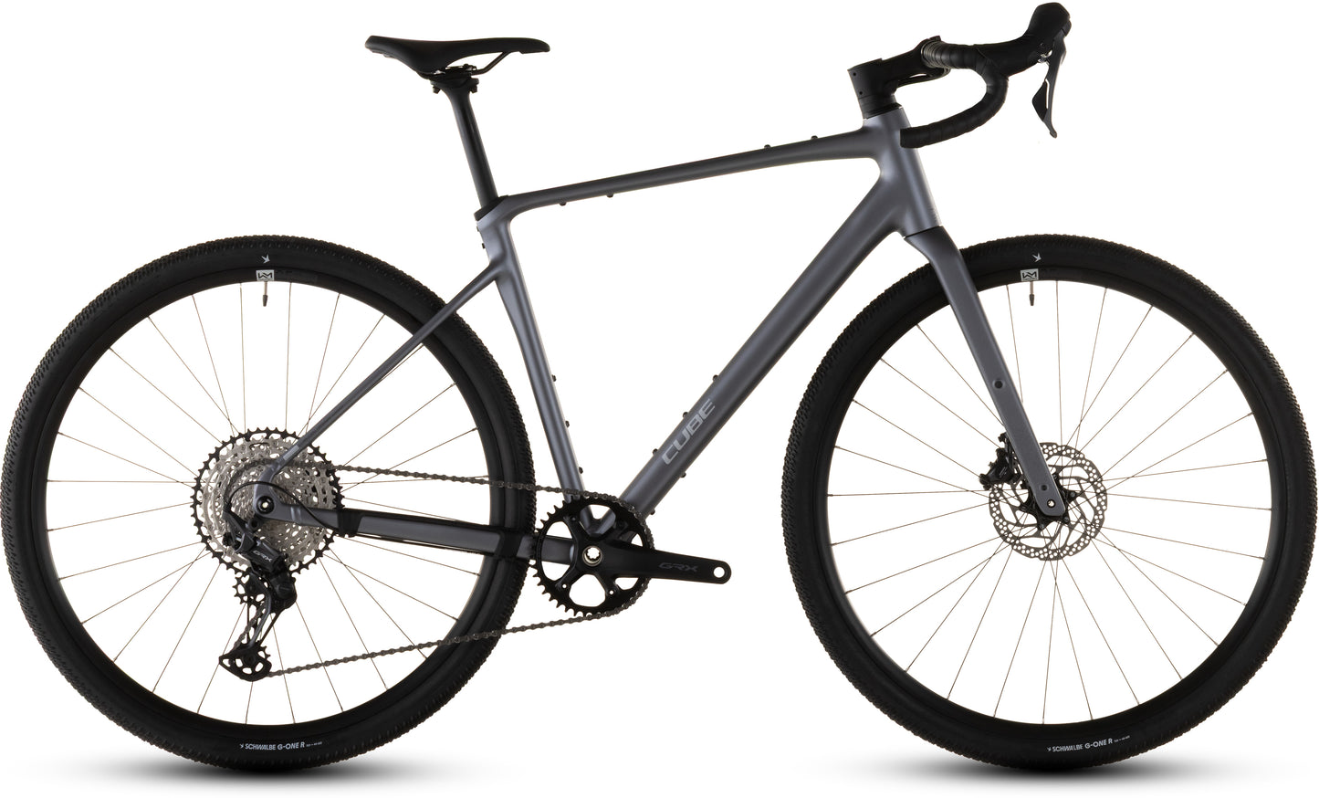 Produktbild: Cube Nuroad SLX ashgrey´n´grey, Seitenansicht (weißer Hintergrund)