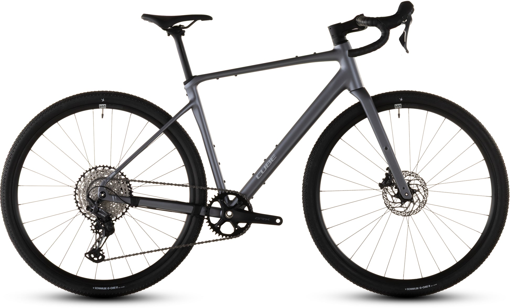 Produktbild: Cube Nuroad SLX ashgrey´n´grey, Seitenansicht (weißer Hintergrund)