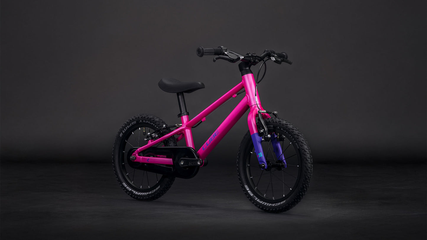 Produktbild: Cube Numove 140 fucsia´n´plum, Schrägansicht (schwarzer Hintergrund)