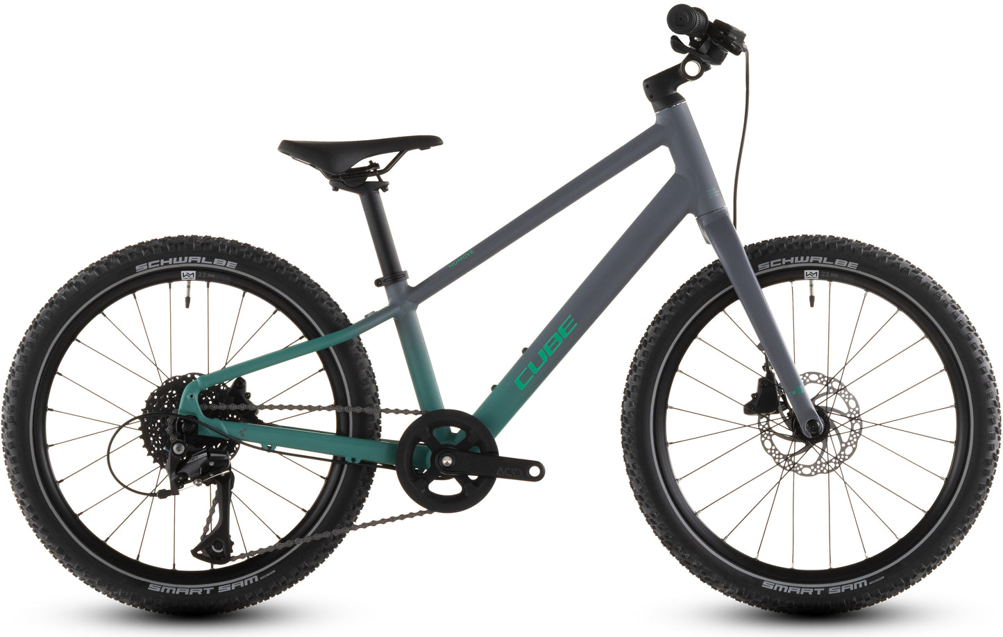 Produktbild: Cube Numove 200 Disc lavagrey´n´coolgreen, Seitenansicht (weißer Hintergrund)