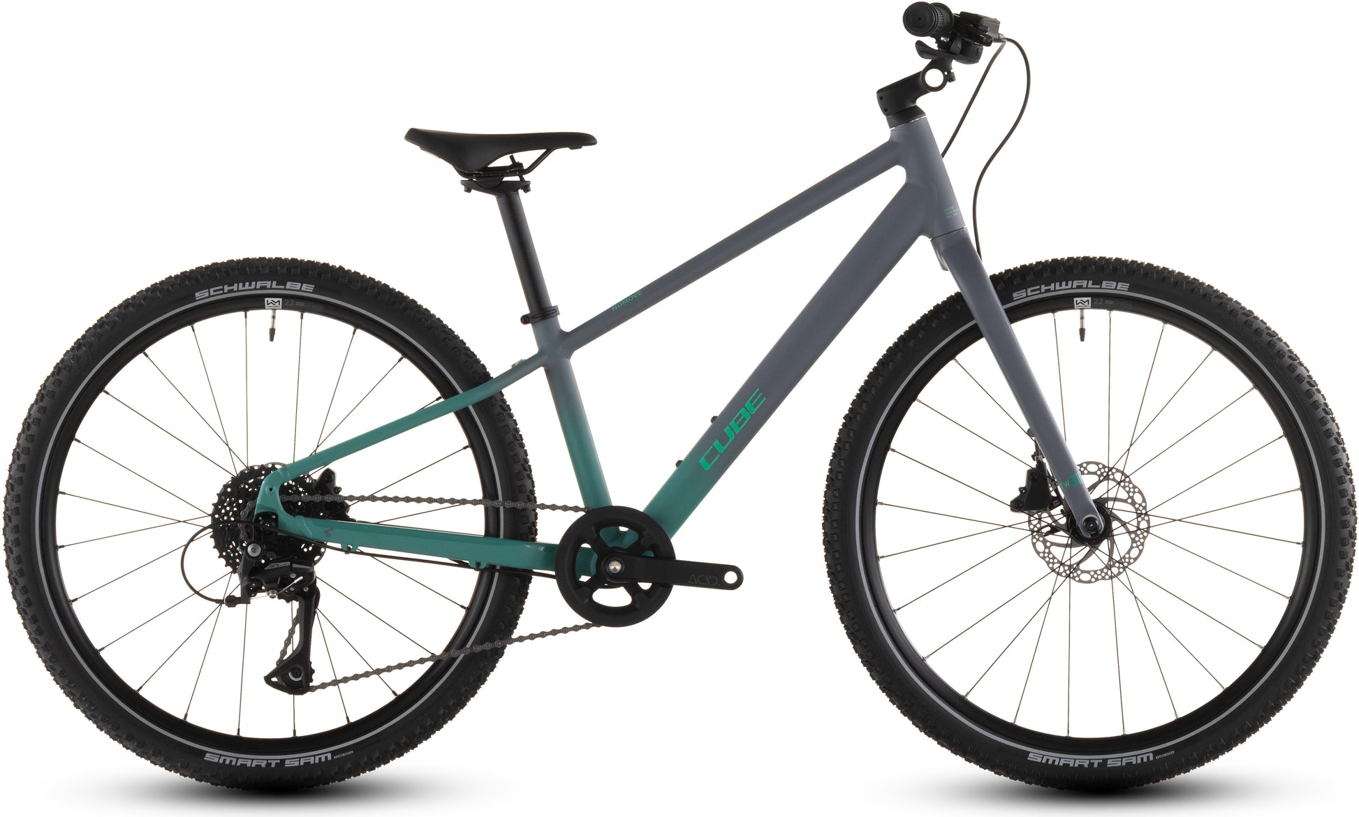 Produktbild: Cube Numove 240 Disc lavagrey´n´coolgreen, Seitenansicht (weißer Hintergrund)