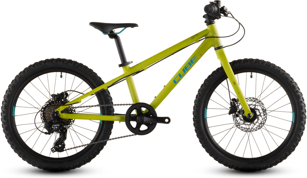 CUBE Acid 200 Disc Kinderrad 2027 in lizard und blue, Seitenansicht