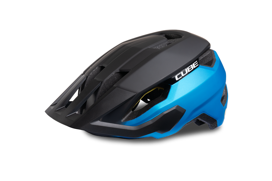 CUBE Helm TROOPER 2026 – Fahrradhelm blau-schwarz, Freisteller