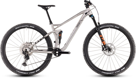 Produktbild: Cube Stereo ONE22 Race rawmetal´n´black, Seitenansicht (weißer Hintergrund)