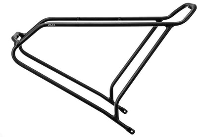 Der ACID Gepäckträger SIC RAIL 29" von ACID ist ein schlichter, schwarzer Metallgepäckträger mit minimalistischem, kantigem Design - perfekt für den Transport von Lasten oder Packtaschen auf Ihrem Fahrrad bei Radtouren in Göttingen oder Niedersachsen.