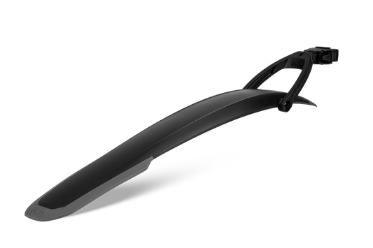 Das ACID Steckschutzblech VANE PRO 27,5-29" RATCHET hinten black'n'grey ist ein gebogenes Hinterradschutzblech mit einer verstellbaren Halterung, die vor Schlamm und Wasser schützt. Einfach über dem Hinterrad zu befestigen. Erhältlich im CUBE Store Hildesheim oder Goslar.