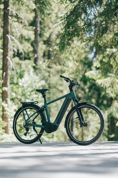 Cube Kathmandu Hybrid Pro 800 smaragdgrey´n´black 2027 – E-Trekkingrad – Seitenansicht 2