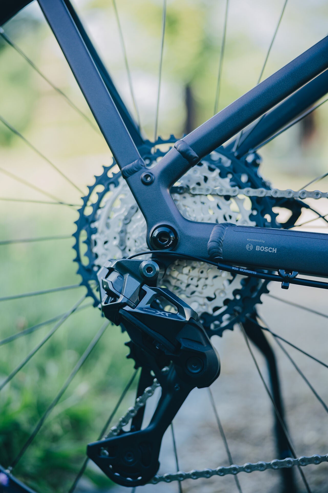 Cube Kathmandu Hybrid SLT 800 mysticgraphite´n´reflex Trapeze 2027 – E-Trekkingrad – Detailansicht 5