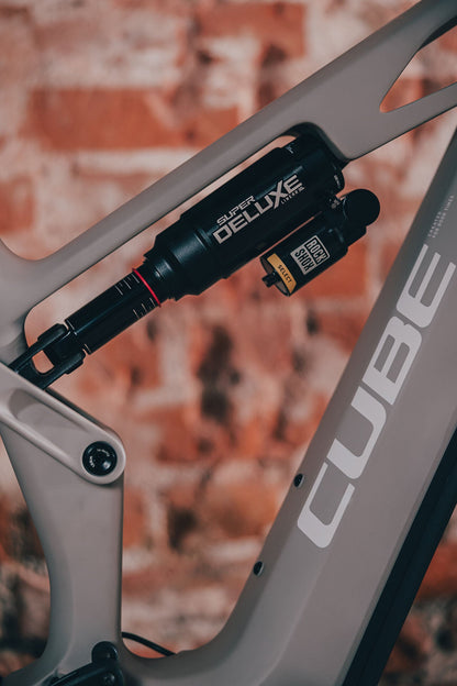 Cube Stereo Hybrid ONE77 HPC Race 800 oatgrey´n´yellow 2027 – E-Mountainbike Fully – Detailansicht 3