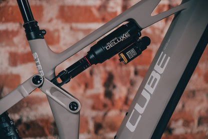 Cube Stereo Hybrid ONE77 HPC Race 800 oatgrey´n´yellow 2027 – E-Mountainbike Fully – Detailansicht 4