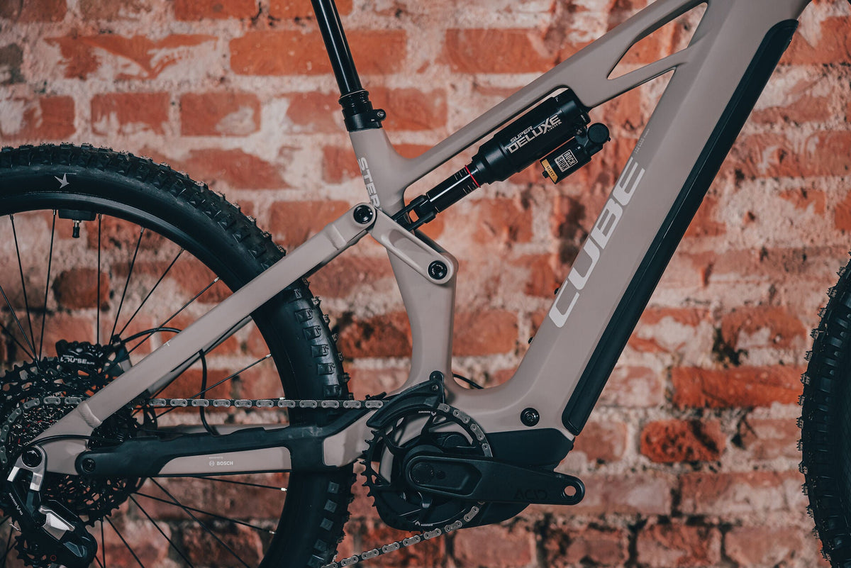 Cube Stereo Hybrid ONE77 HPC Race 800 oatgrey´n´yellow 2027 – E-Mountainbike Fully – Detailansicht 12