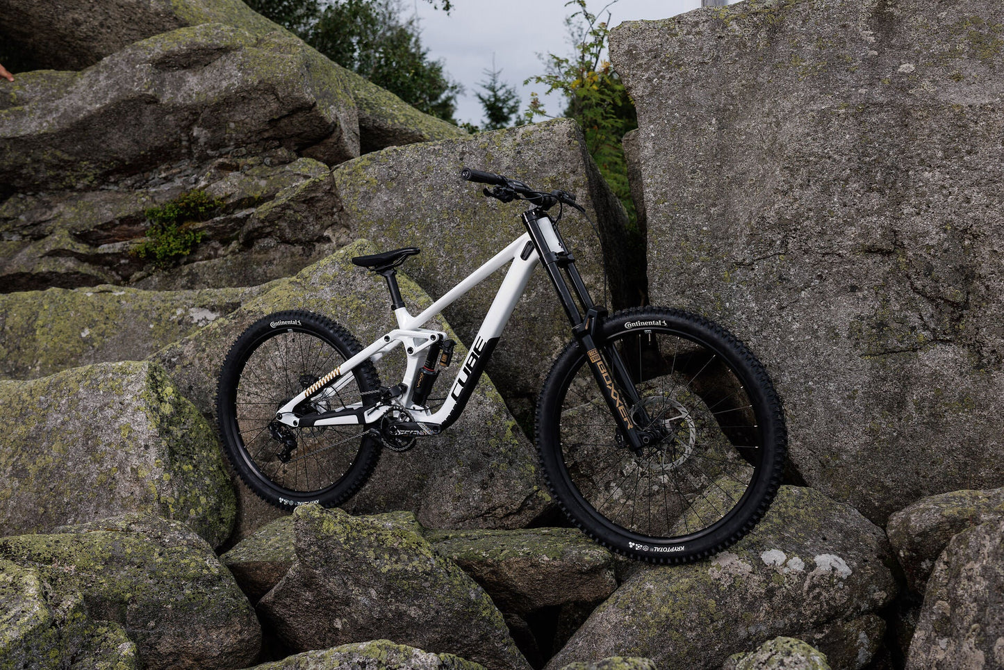 Cube TWO15 Race powdergold´n´black 2027 – Mountainbike Fully – Seitenansicht 2