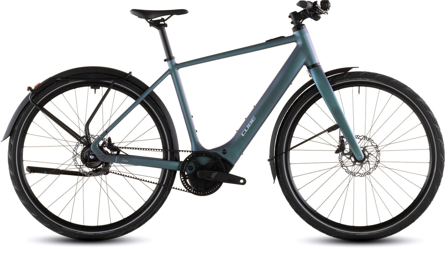 CUBE Nuride Hybrid 123310 – Urban-Trekking-E-Bike blaugrau, Produktfoto Freisteller
