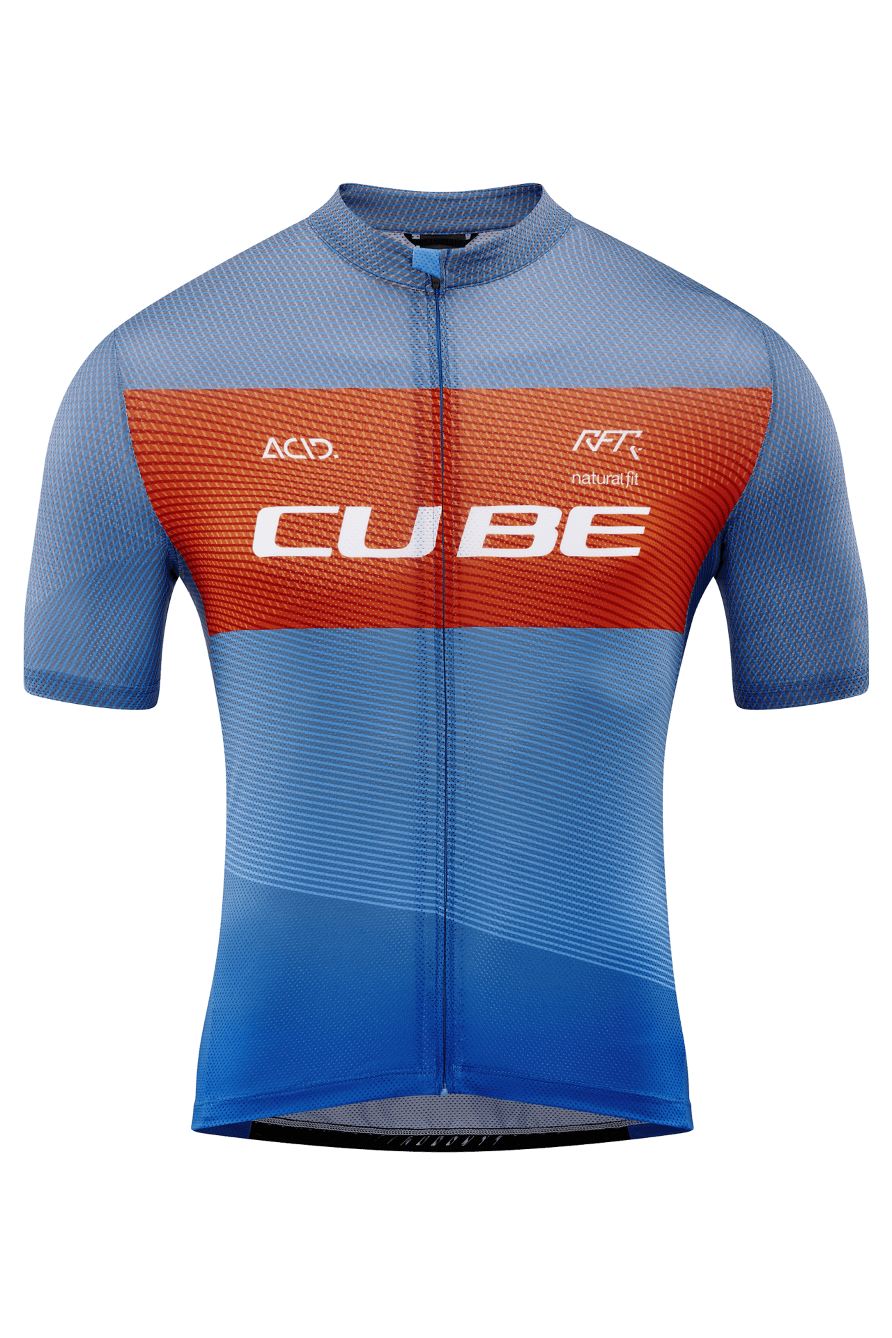 CUBE TEAMLINE Trikot CMPT kurzarm blue´n´red´n´grey M