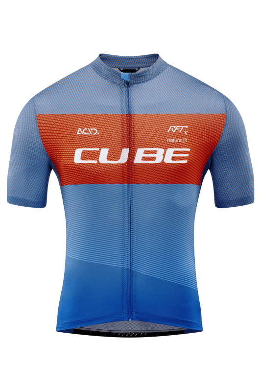 CUBE TEAMLINE Trikot CMPT kurzarm blue´n´red´n´grey M