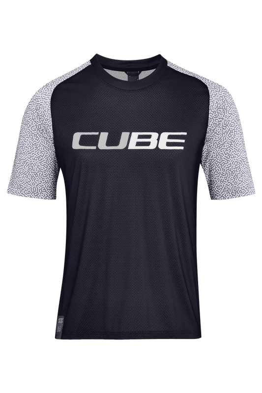 CUBE VERTEX Rundhalstrikot kurzarm black S