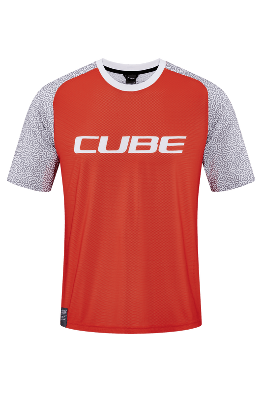 CUBE VERTEX Rundhalstrikot kurzarm orange S