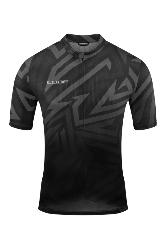 CUBE ATX Trikot Full Zip CMPT kurzarm black´n´grey L