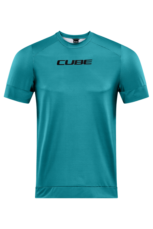CUBE ATX Rundhalstrikot kurzarm light blue L