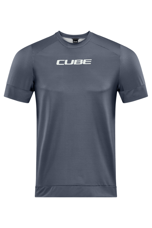 CUBE ATX Rundhalstrikot kurzarm dark grey L