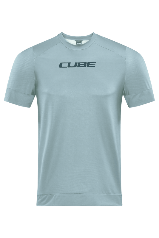 CUBE ATX Rundhalstrikot kurzarm grey L