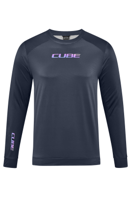 CUBE ATX Rundhalstrikot langarm black S