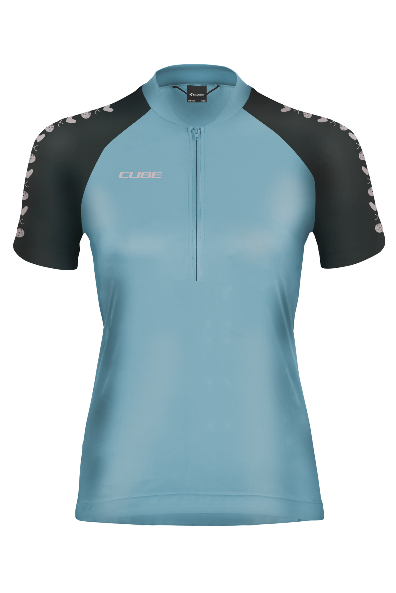 CUBE ATX WS Trikot Half Zip CMPT kurzarm blue L (40)
