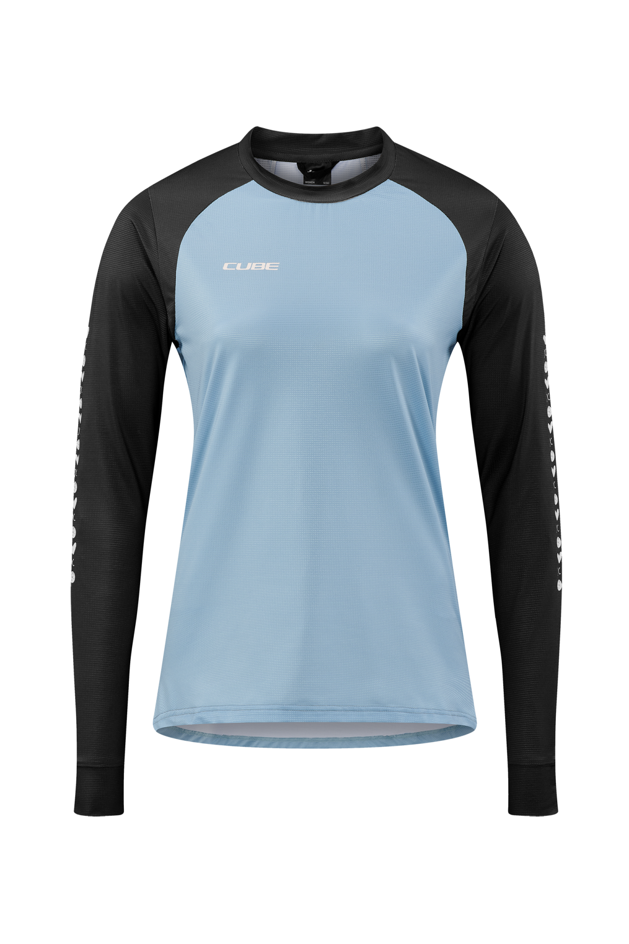 CUBE ATX WS Rundhalstrikot langarm blue´n´black L