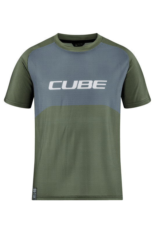 CUBE VERTEX Trikot ROOKIE kurzarm TM olive´n´grey XS (98/104)