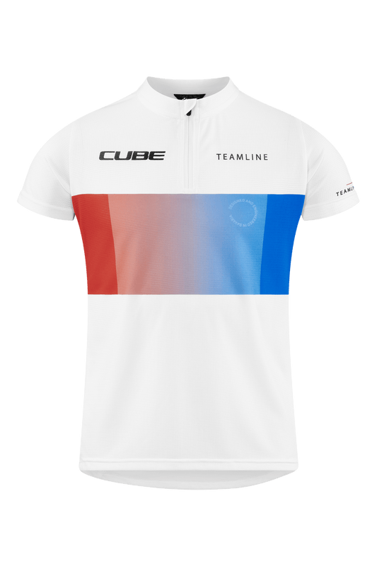 CUBE TEAMLINE Trikot ROOKIE kurzarm white´n´blue´n´red XS (98/104)