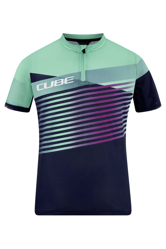 CUBE TEAMLINE Trikot ROOKIE kurzarm blue´n´mint S