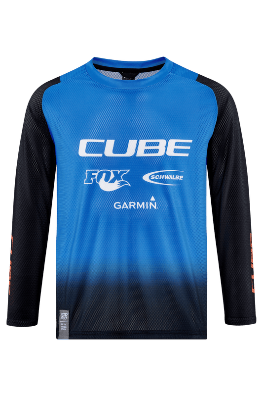 CUBE VERTEX Trikot ROOKIE langarm X Actionteam black´n´blue S (110/116)