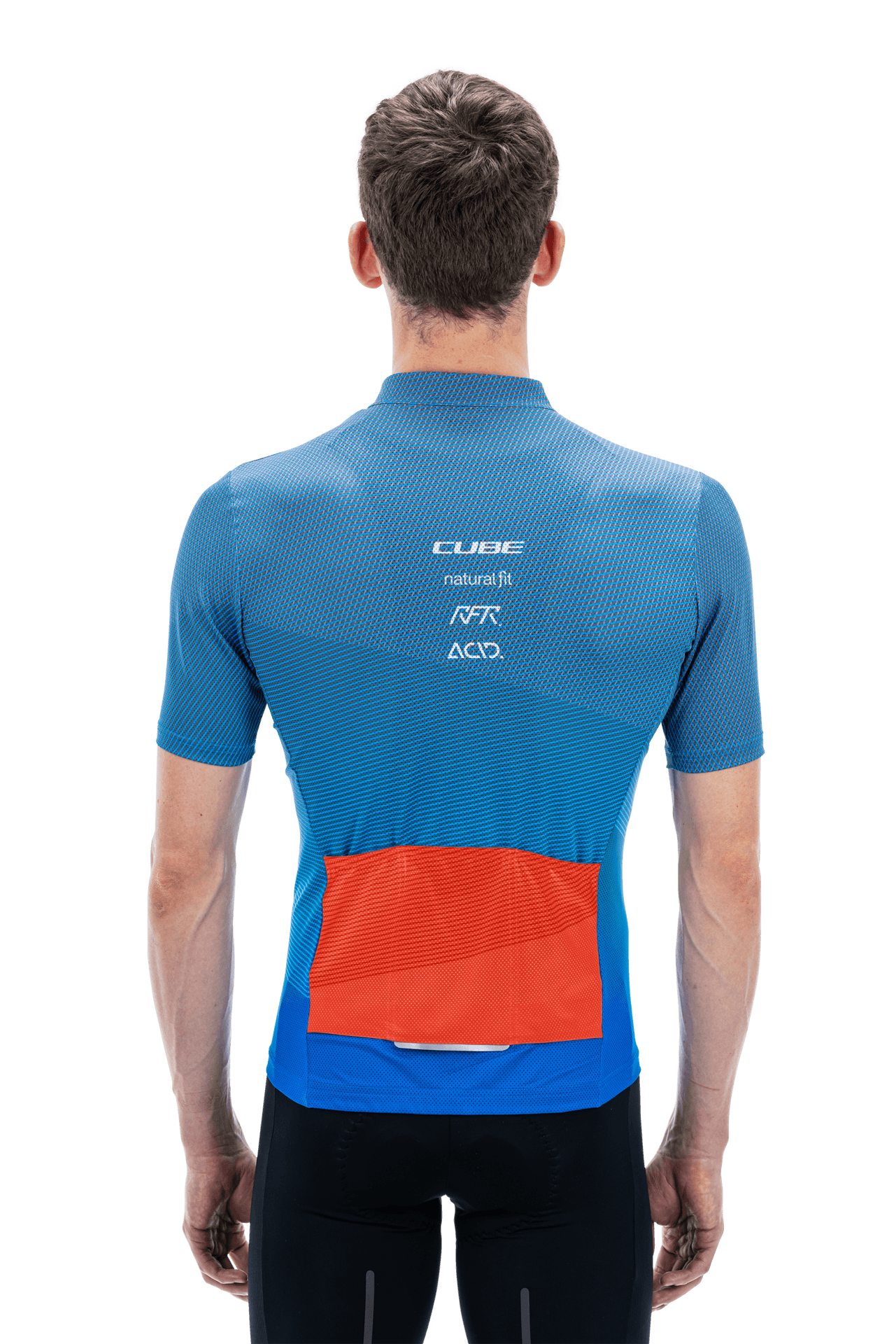 CUBE TEAMLINE Trikot CMPT kurzarm blue´n´red´n´grey M