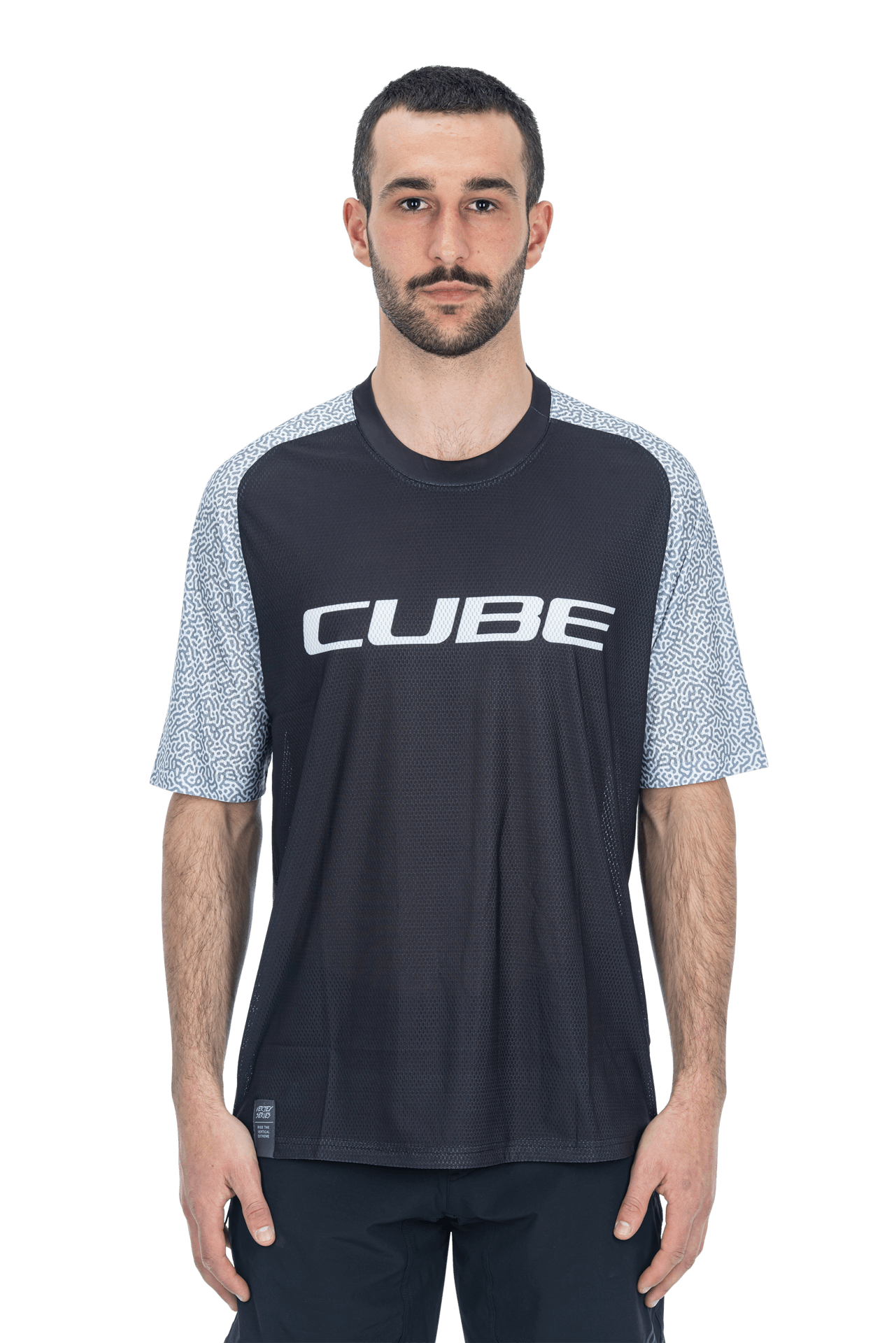 CUBE VERTEX Rundhalstrikot kurzarm black S
