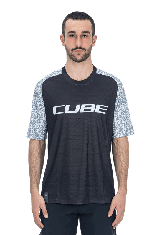 CUBE VERTEX Rundhalstrikot kurzarm black S