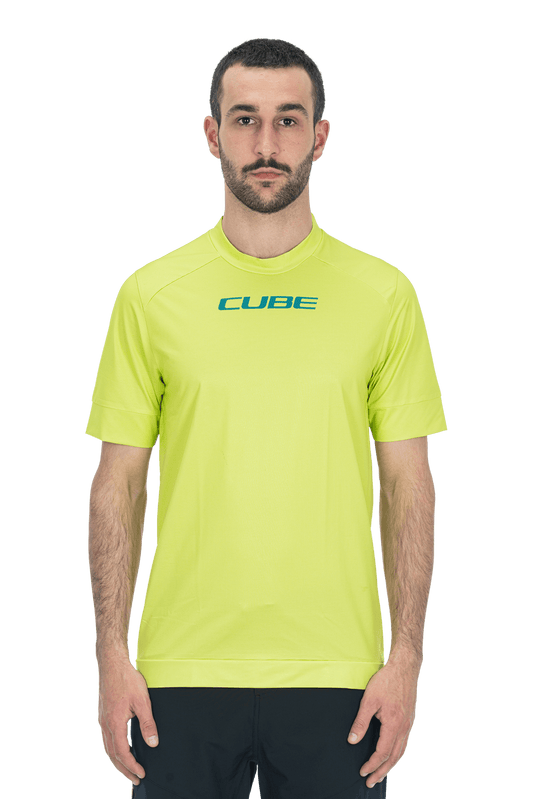 CUBE ATX Rundhalstrikot kurzarm lime L