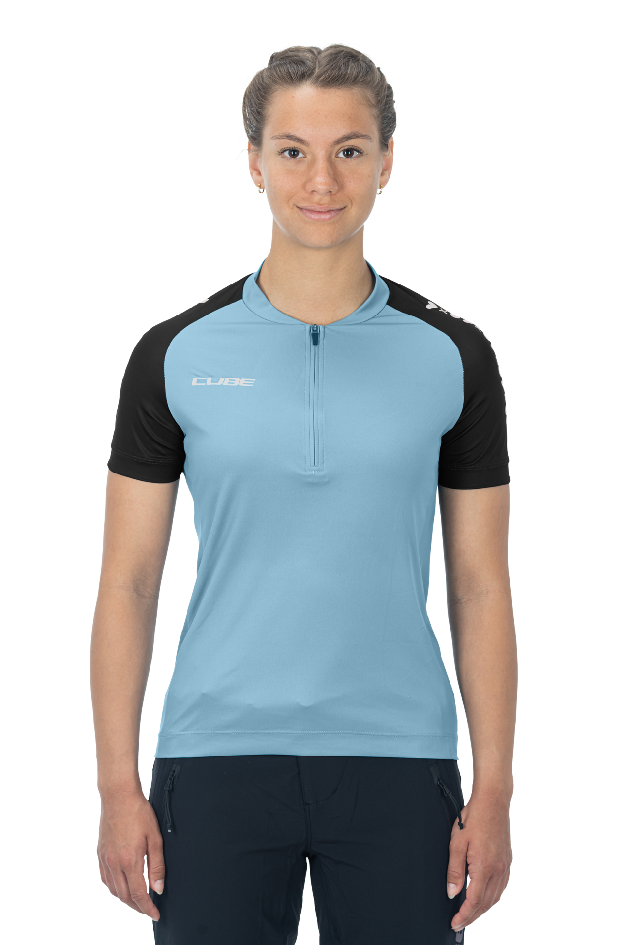 CUBE ATX WS Trikot Half Zip CMPT kurzarm blue L (40)