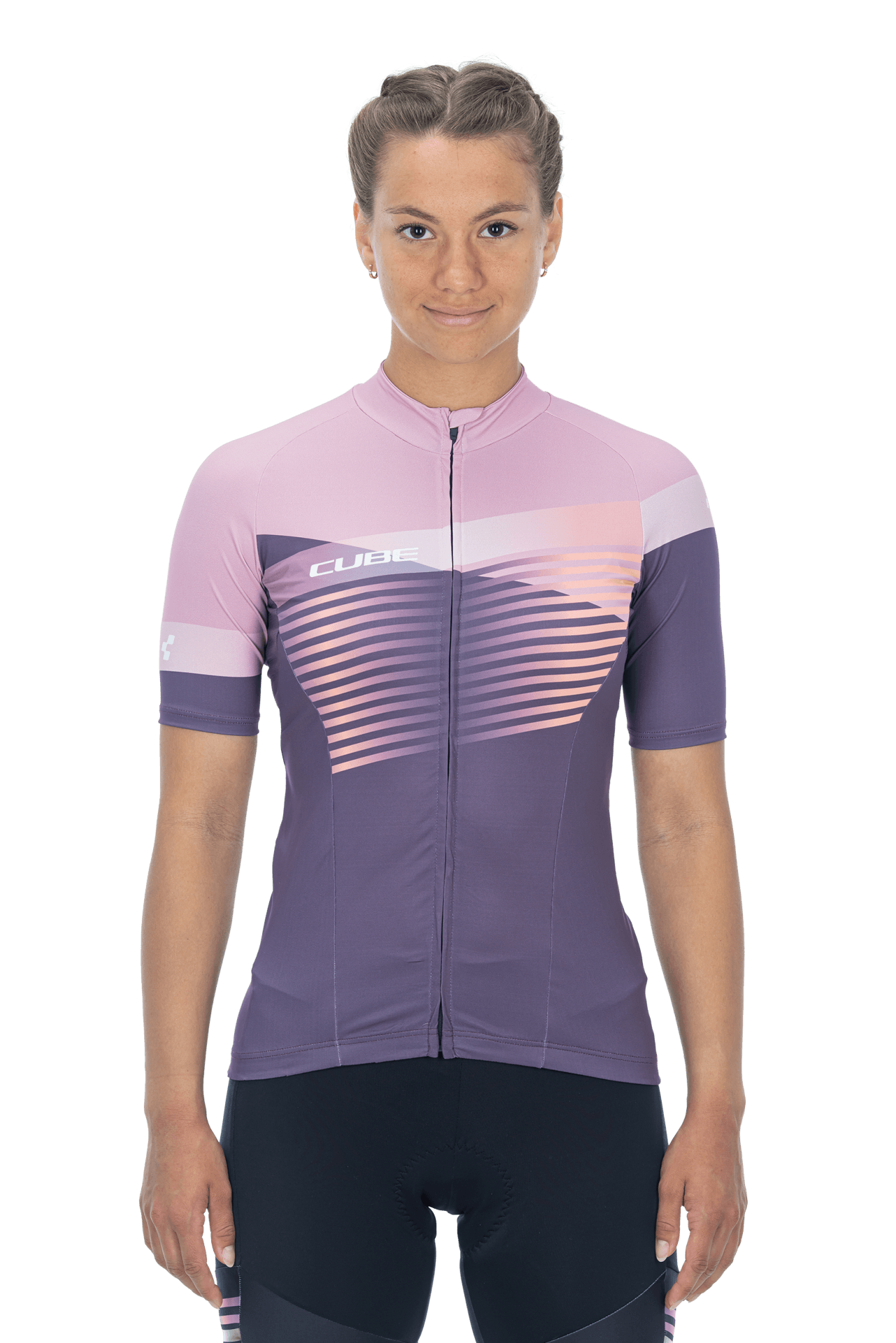 CUBE TEAMLINE WS Trikot kurzarm violet´n´rose (36) S