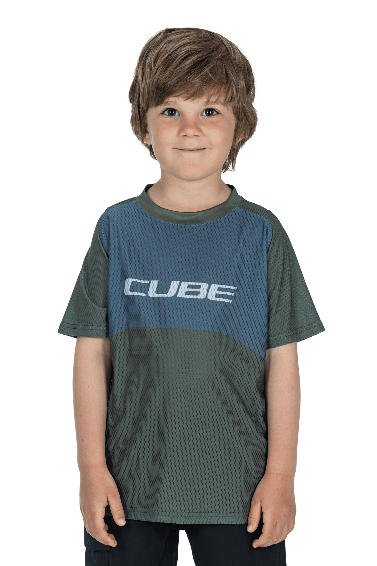 CUBE VERTEX Trikot ROOKIE kurzarm TM olive´n´grey XS (98/104)