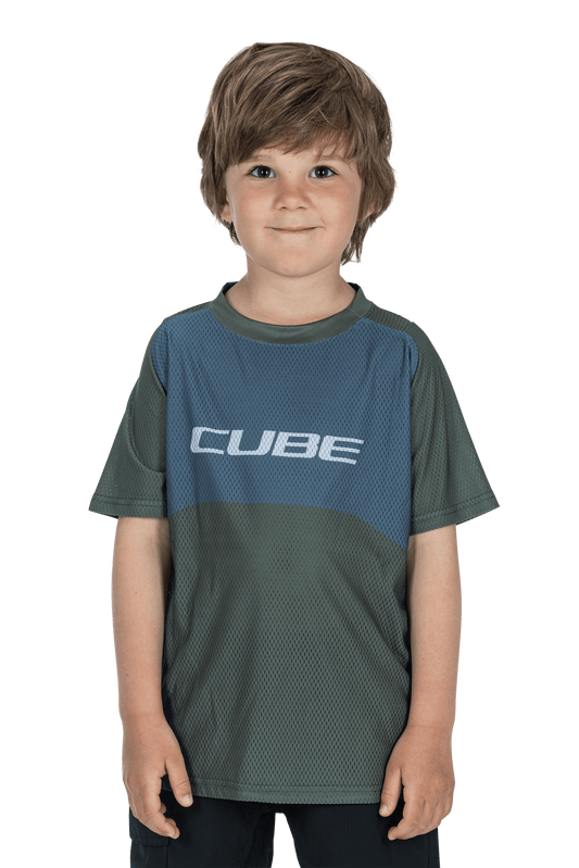 CUBE VERTEX Trikot ROOKIE kurzarm TM olive´n´grey XS (98/104)