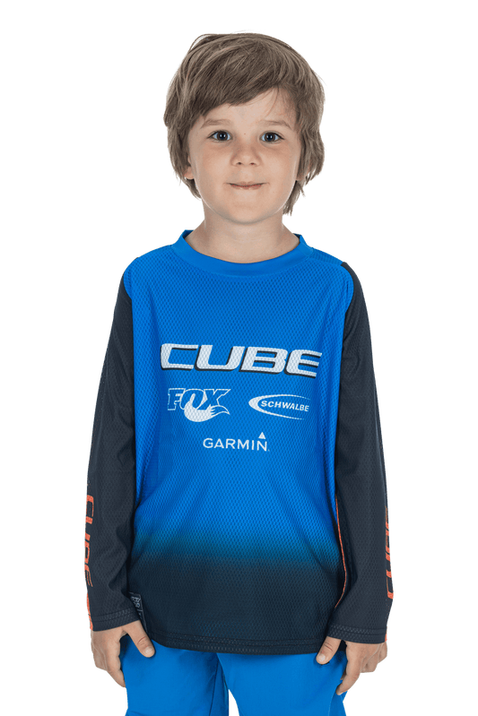 CUBE VERTEX Trikot ROOKIE X Actionteam langarm black´n´blue XS (98/104)