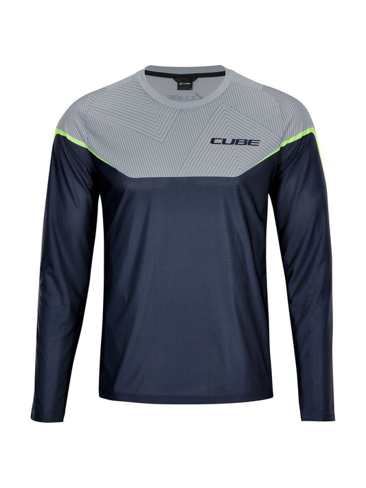CUBE EDGE Rundhalstrikot langarm